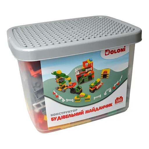 Конструктор "Будівельний майданчик" 013888/37 в пластиковому боксі 193 деталі