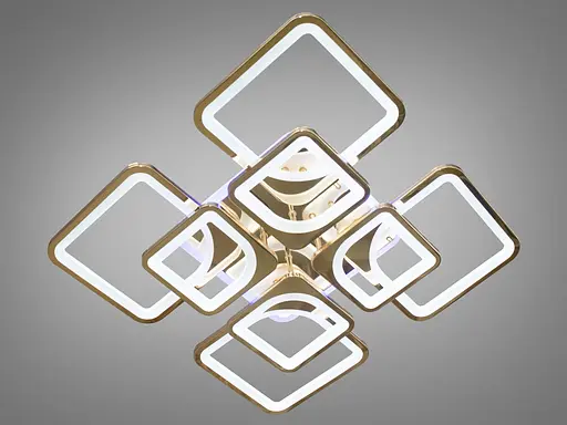 Светодиодная люстра смарт светильник с пультом, LED подсветкой. - фото 2