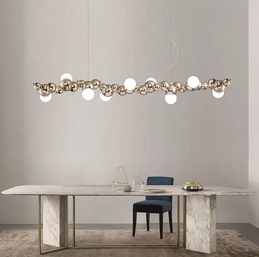 Bubble в золотом каркасе Line.F Длина 100 см - фото 1