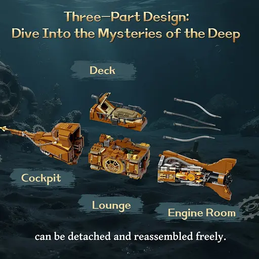 Конструктор Pantasy Steampunk- Наутилус (85029) - фото 4