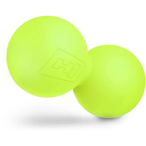 Силиконовый массажный двойной мяч Hop-Sport HS-S063DMB 63 мм салатовый - фото 4