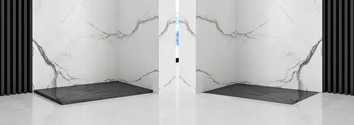 Душовий піддон Rea black Stone 80x100 REA-K9756 Чорний - фото 3