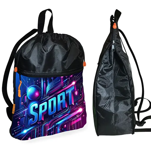 Рюкзак-мішок для взуття, спортивної форми Sport дитяча сумка для змінки з розширювачем (01425)