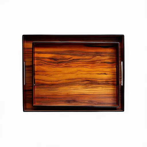 Набір підносів Yiwu HP-HK-19 Flowers декоративні пластикові 2 шт. - фото 1