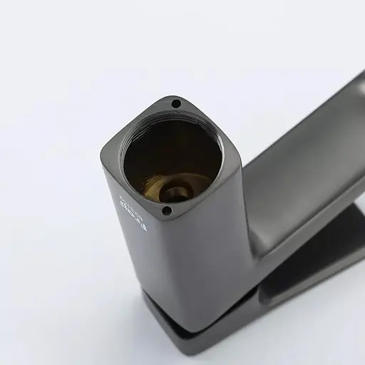 Змішувач для умивальника литий вилив збройова сталь Frap F1084-9 Графітовий хром - фото 6