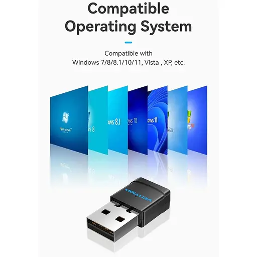 Адаптер WiFi Vention 2.4GHz/5GHz 150/433 Мбит/с, USB - фото 8