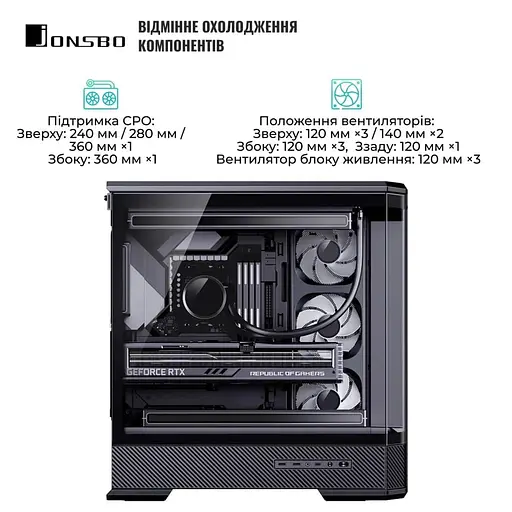 Корпус JONSBO D400 Black - фото 10