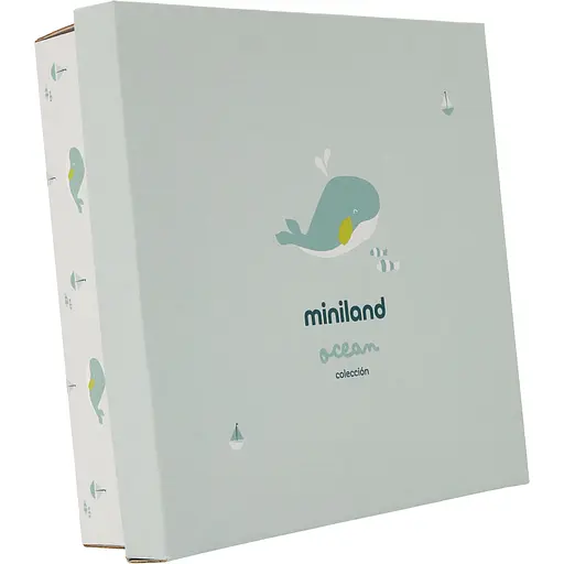 Подарочный набор в коробке (текстильный комфортер и погремушка) Miniland Baby Sea Gift (97360) - фото 2