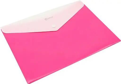 Папка-конверт А4 конверт на кнопці O35206 Optima, 2 відділи (4044572552064) Рожевий - фото 1