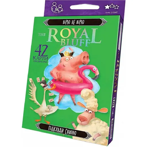 Карточная игра The Royal Bluff Верю не Верю Danko Toys RBL-01 укр RBL-01-02U - фото 1