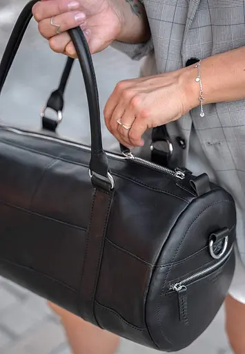 Шкіряна сумка Harper чорна Krast - фото 9