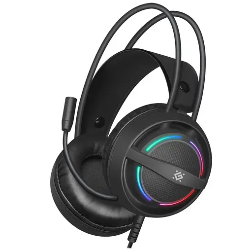 Ігрові навушники Defender Dexter RGB 2.2м (Чорний) - фото 2