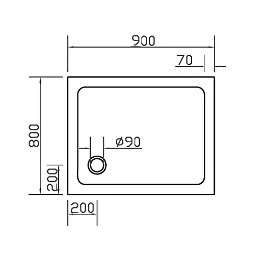 Душовий піддон Eger 90x80 см SMC 599-9080S - фото 6