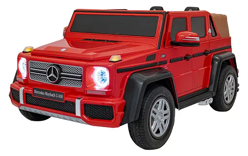 Детский электромобиль Mercedes Benz Maybach G650, с регулировкой сидений, красный
