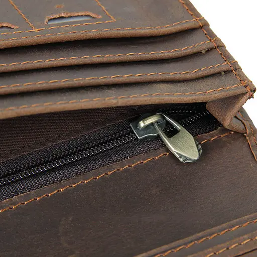 Мужской кожаный кошелек Vintage 9х19 см acs0016065 - фото 7