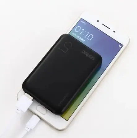 Зовнішній акумулятор Powerbank Sertec ST-2060 5000 mAh (Чорний) - фото 2