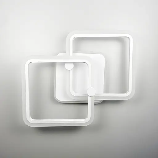 Стельова мінімалістична LED люстра в білому корпусі Line.F RGB підсвітка є - фото 1