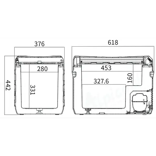 Компрессорный автохолодильник Alpicool NL40 (35 литров, LG Compressor) - фото 5