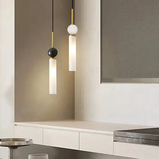 Світильник DELIE із білим мармуром в стилі Арт-деко | Арт. SC 4/1 WT | Line F - фото 6