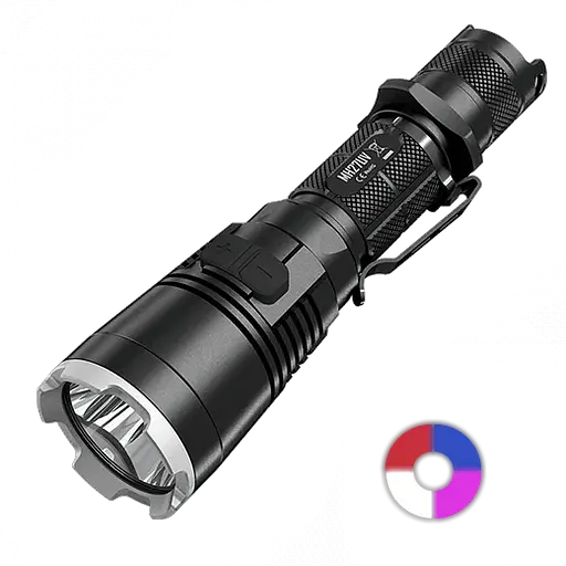 Тактичний ручний ліхтарик Nitecore MH27UV (білий, червоний, синій та УФ світло)
