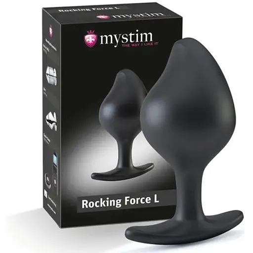 Силіконова анальна пробка Mystim Rocking Force L для електростимулятора діаметр 4.7 см - фото 5