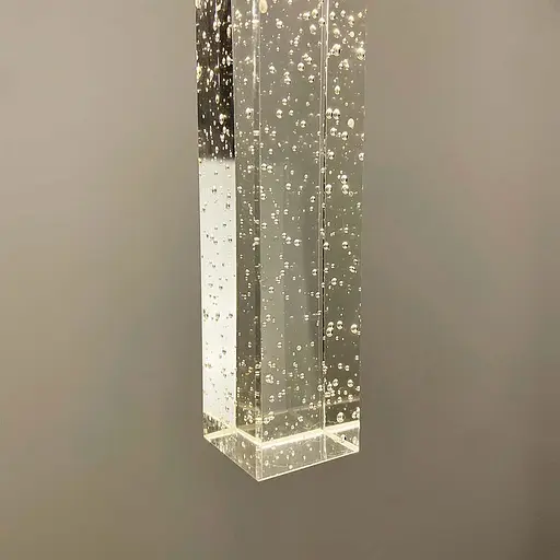 Світильник із підвісною скляною паличкою у латунному корпусі | Арт. SC 11/1 AB | Line F - фото 6