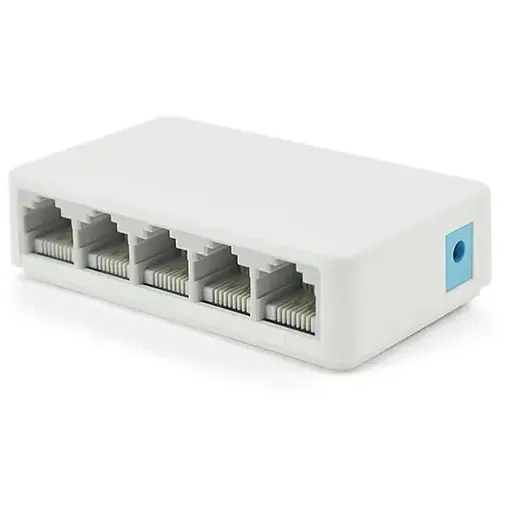 Коммутатор TXE070 5 портов Ethernet 10/100 Мбит/сек, 76*30*20mm, BOX Q200