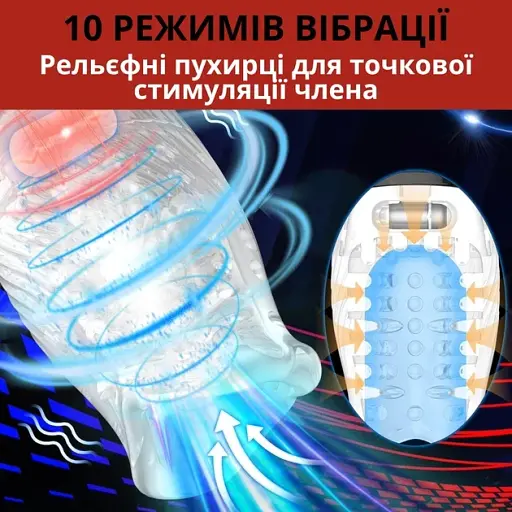 Автоматичний мастурбатор I'MCUM Crystal Spin Чорний (IM-FJB003) - фото 4