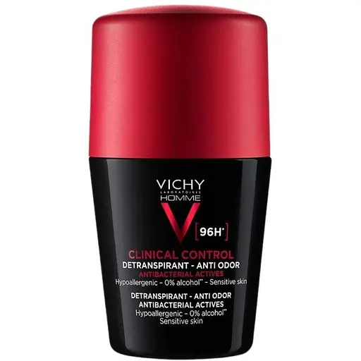 Шариковый антиперспирант для мужчин Vichy Deo Clinical Control 96 часов защиты против чрезмерного потоотделения и запаха 50 мл (MB469600)
