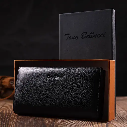 Кожаный женский клатч Tony Bellucci 19х10х2 см acs0028347 - фото 8