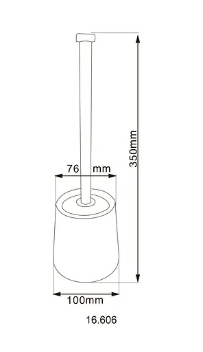 Ерш напольный Hotec 16.606 Stainless Steel, Хром матовый - фото 3