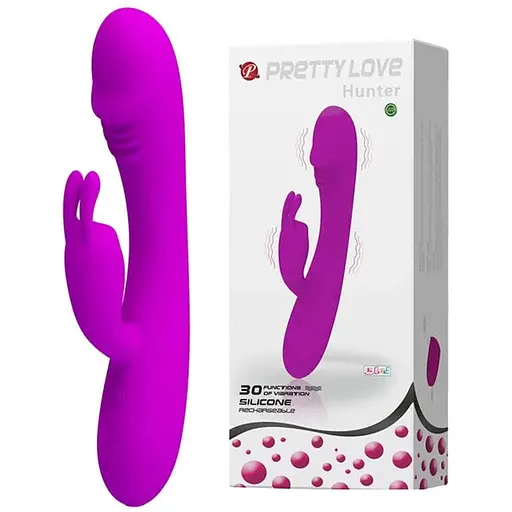 Вібратор-кролик Pretty Love Hunter 17 см рожевий