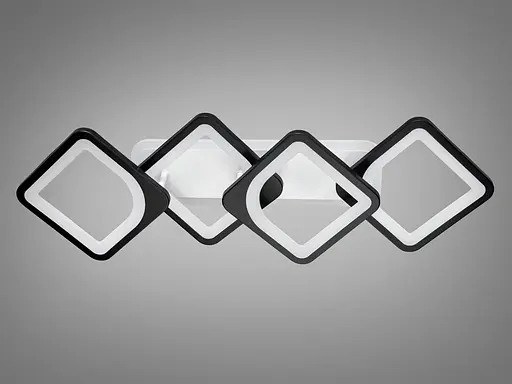 Светодиодная люстра смарт светильник с пультом, 72Вт, черная - фото 4