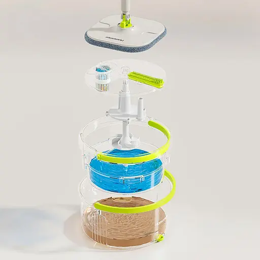 Швабра з відром CoolMop Plus CW001 Кремовий - фото 6