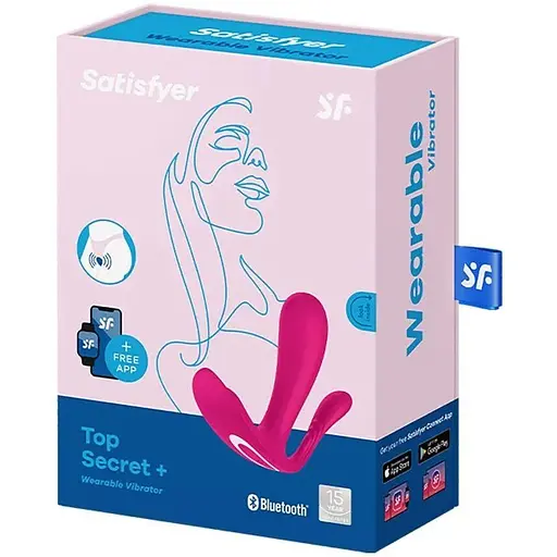 Двойной смарт-вибратор в трусики Satisfyer Top Secret+ Розовый - фото 7