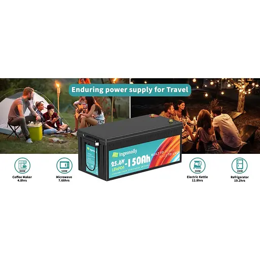 Акумулятор Ingeosolly LiFePO4 24V 25.6V/150Ah/3840Wh (IN-24-150) [125491] - фото 7