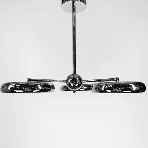 Люстра дизайнерская на 3 световых блока Line.F S 011/3 CR - фото 7