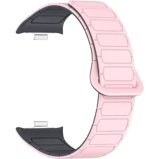 Ремешок DK CDK для Xiaomi Mi Smart Band 9 Pro Silicone Shaped Magnetic Band (018838) (pink / grey)