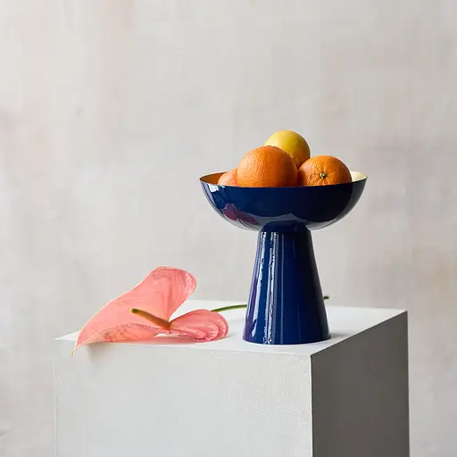 Фруктовница MBM HOME Элизиум железная глубокий синий - бронзовый 240х240х235 мм (BD-02 DEEP BLUE/BRONZE) - фото 9