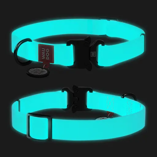 Ошейник для собак водостойкий Waudog Waterproof с QR-паспортом светонакопительная металлическая пряжка-фастекс Ш 25 мм Д 38-58 - фото 7