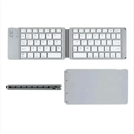 Бездротова Bluethooth міні клавіатура для IPAD, планшета, телефону, складана та портативна, White