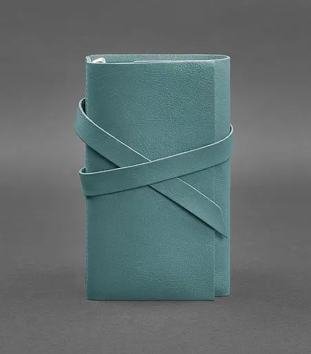 Жіночий шкіряний блокнот (Софт-бук) 1.0 Бірюзовий - фото 1