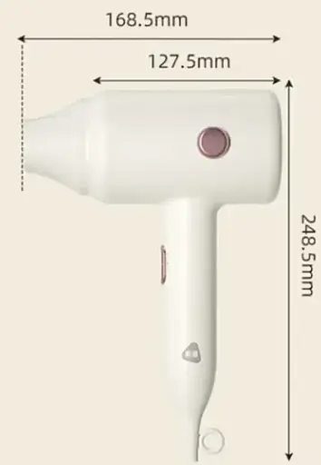Фен для волосся Enchen Hair Dryer Air 7 з потужним двигуном і функцією іонізації 1800 Вт Бежевий - фото 2
