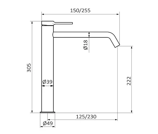 Смеситель для умывальника GRB Time 47550470 Хром - фото 2