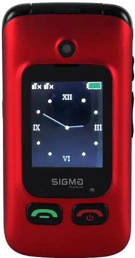 Мобильный телефон Sigma mobile Comfort 50 Shell Duo Type-C DS Бабушкофон черно-красный - фото 2