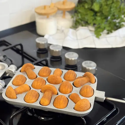 Форма алюмінієва для випікання печива на плиті горішниця "Лісові частування: горішки та грибочки", Ласунка Сірий 86564 - фото 2