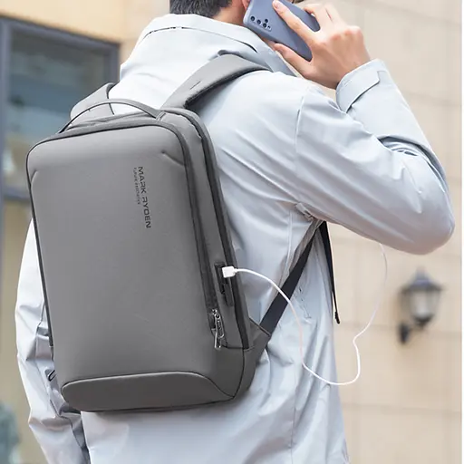 Рюкзак городской Mark Ryden 9008 15л с отсеком для ноутбука 15,6" и USB Gray (16267) - фото 4