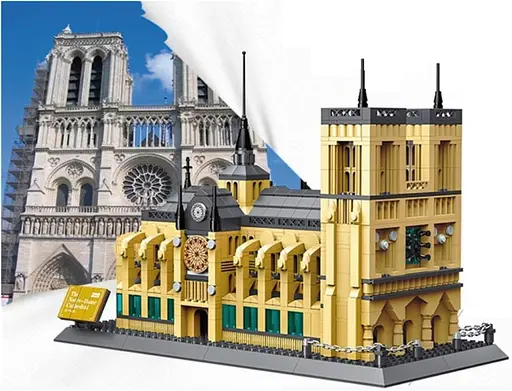 Конструктор Архитектура Wange 3D Собор Парижской Богоматери Notre Dame de Paris 5210 для детей и взрослых 3Д 1382 детали - фото 7