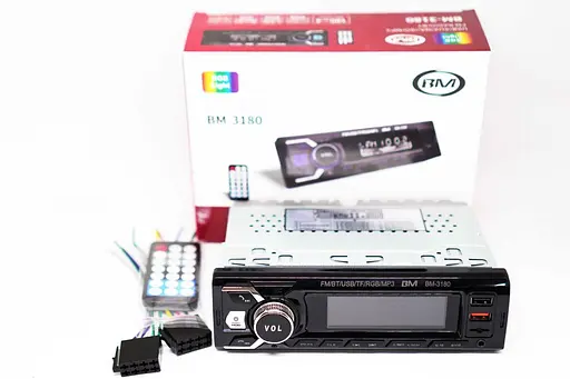 Автомобильная магнитола 1DIN с Bluetooth, RGB-подсветкой и LCD-дисплеем, ресивер в авто с поддержкой USB, TF/microSD и AUX, MP3 - фото 7