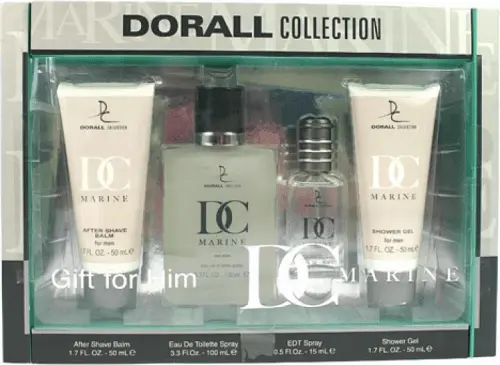 Туалетна вода Dorall Collection DC Marine набор (Туалетная вода (100мл) + Туалетная вода (15мл) + Бальзам после бритья (50мл